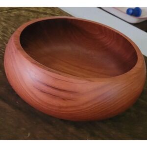 Genuine Teak Wood Carved Center Piece Bowl